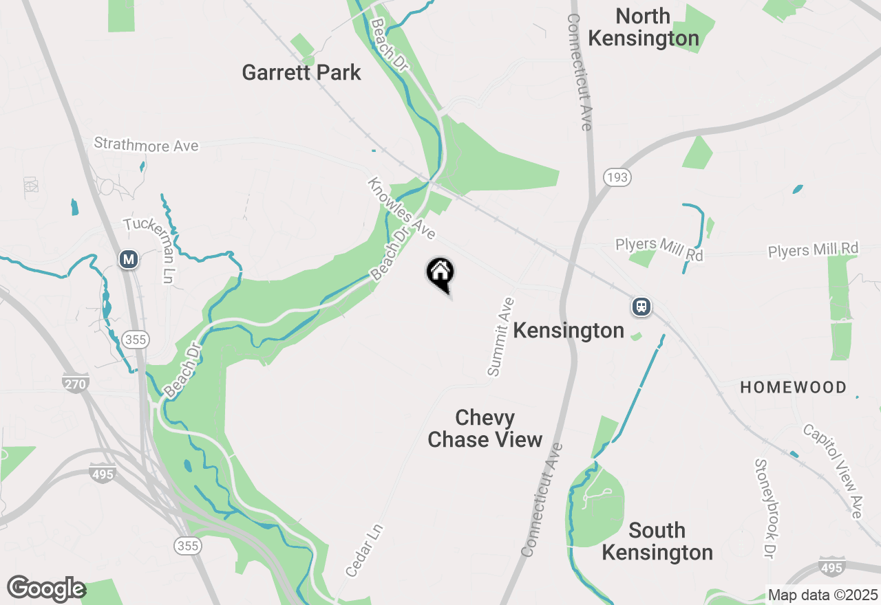 Map of 4301 Brookfield Drive, Kensington, MD 20895
