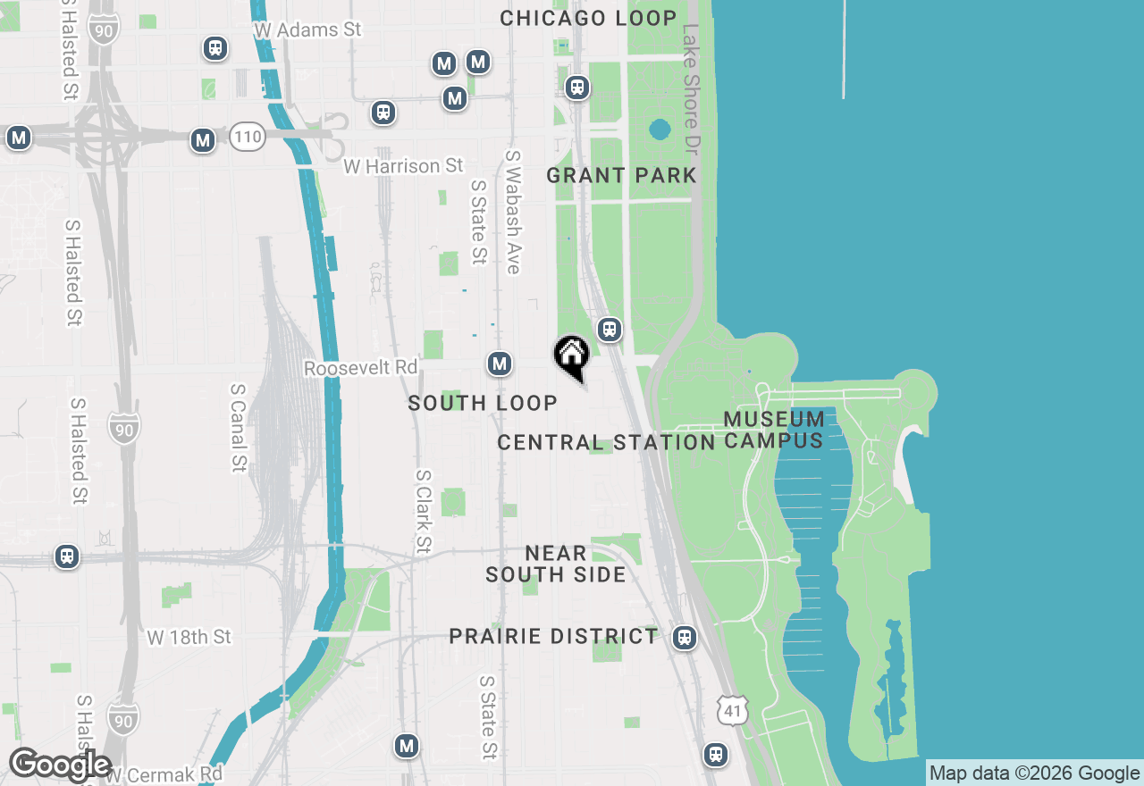 Map of 1250 S Indiana Avenue #1013, Chicago, IL 60605