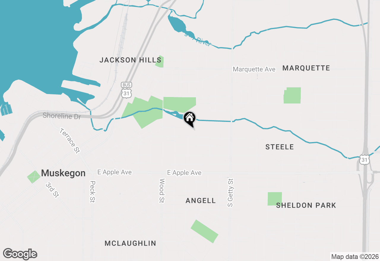 Map of 760 Scott Street, Muskegon, MI 49442