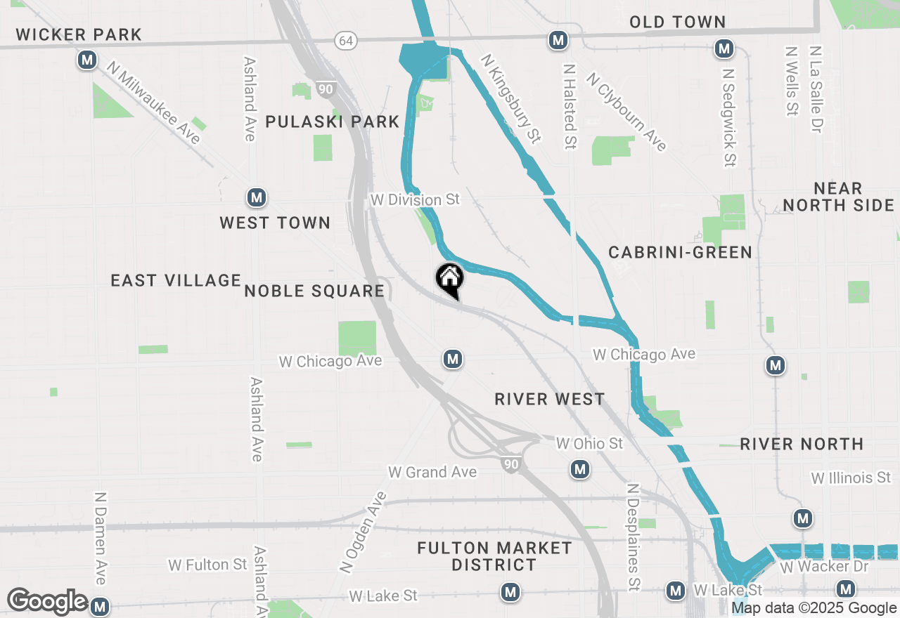 Map of 1100 W Chestnut Street, Chicago, IL 60642