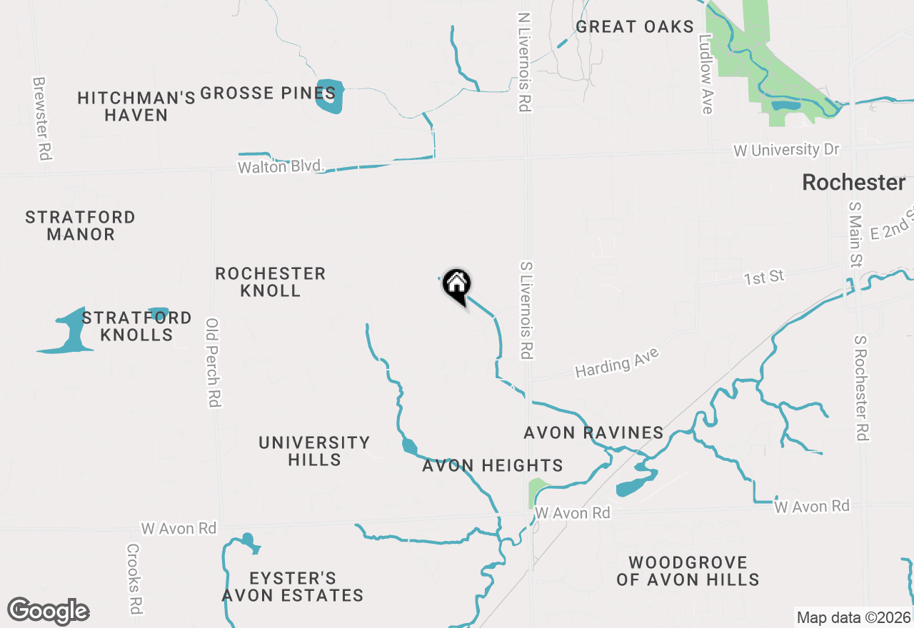Map of 483 Rochdale Drive S, Rochester Hills, MI 48309