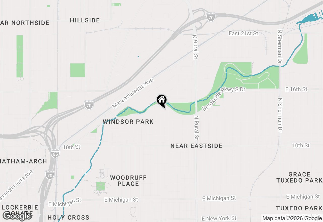 Map of 2301 Nowland Avenue, Indianapolis, IN 46201