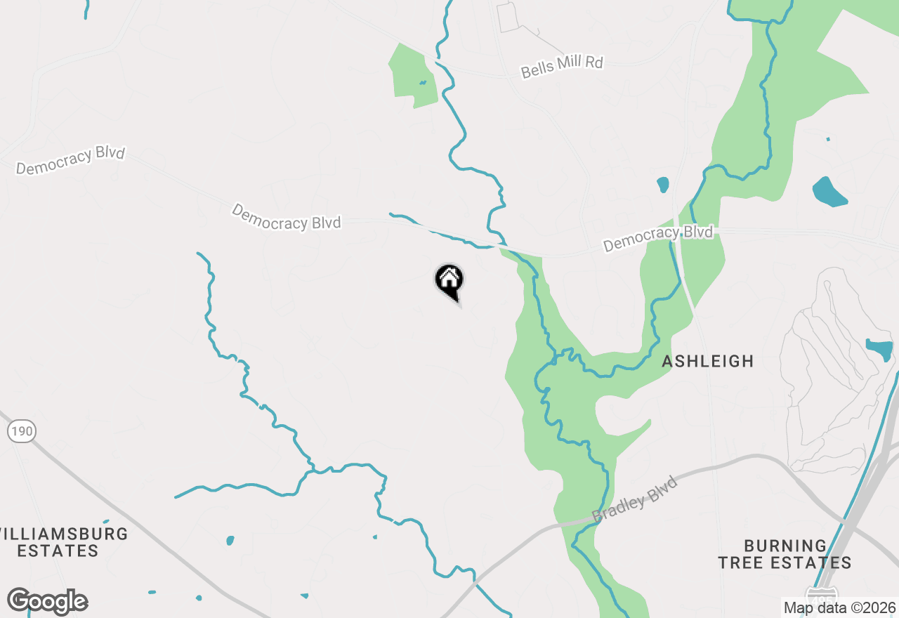 Map of 9917 Kendale Road, Potomac, MD 20854