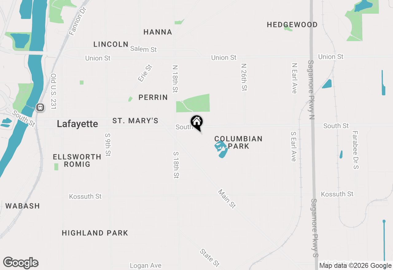 Map of 1903 Jackson Street, Lafayette, IN 47904