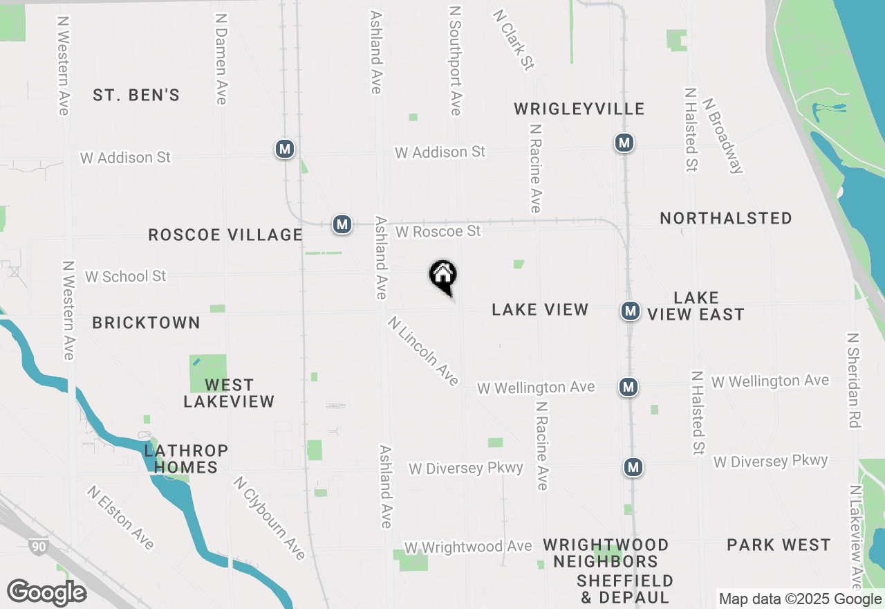 Map of 1428 W Belmont Avenue #2, Chicago, IL 60657