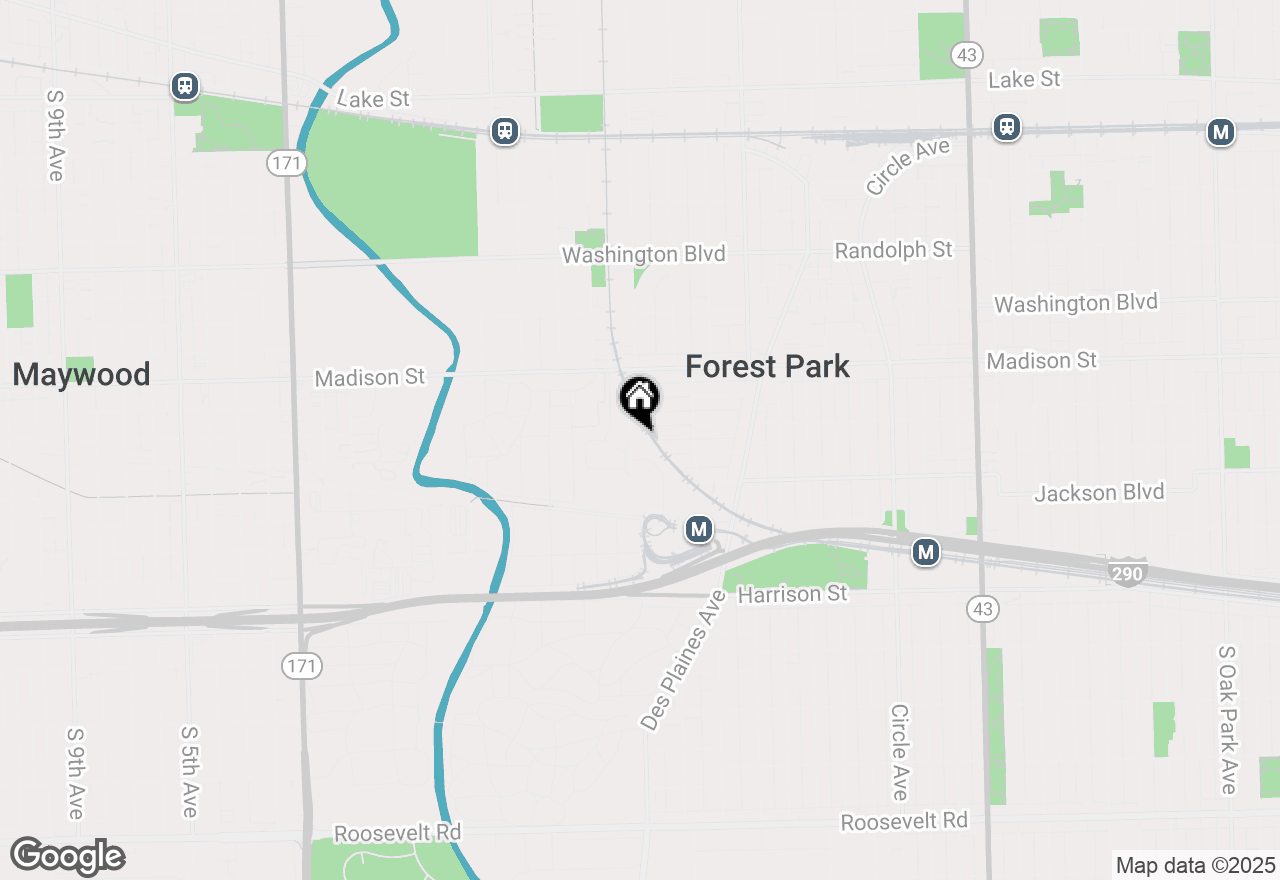 Map of 7771 Van Buren Street #16, Forest Park, IL 60130