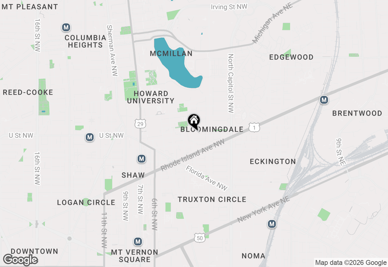 Map of 165 U Nw #3, Washington, DC 20001