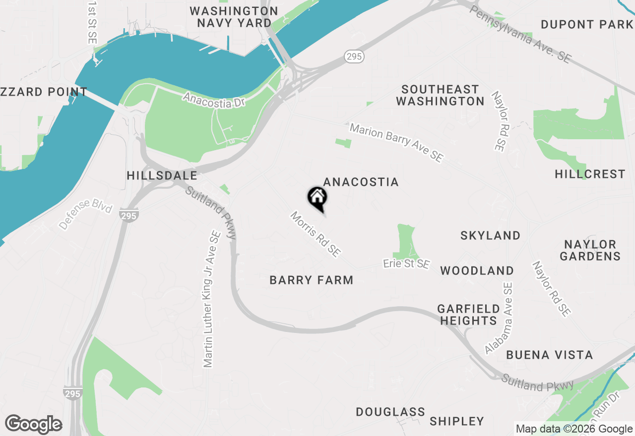 Map of 1439 Bangor Street Se, Washington, DC 20020