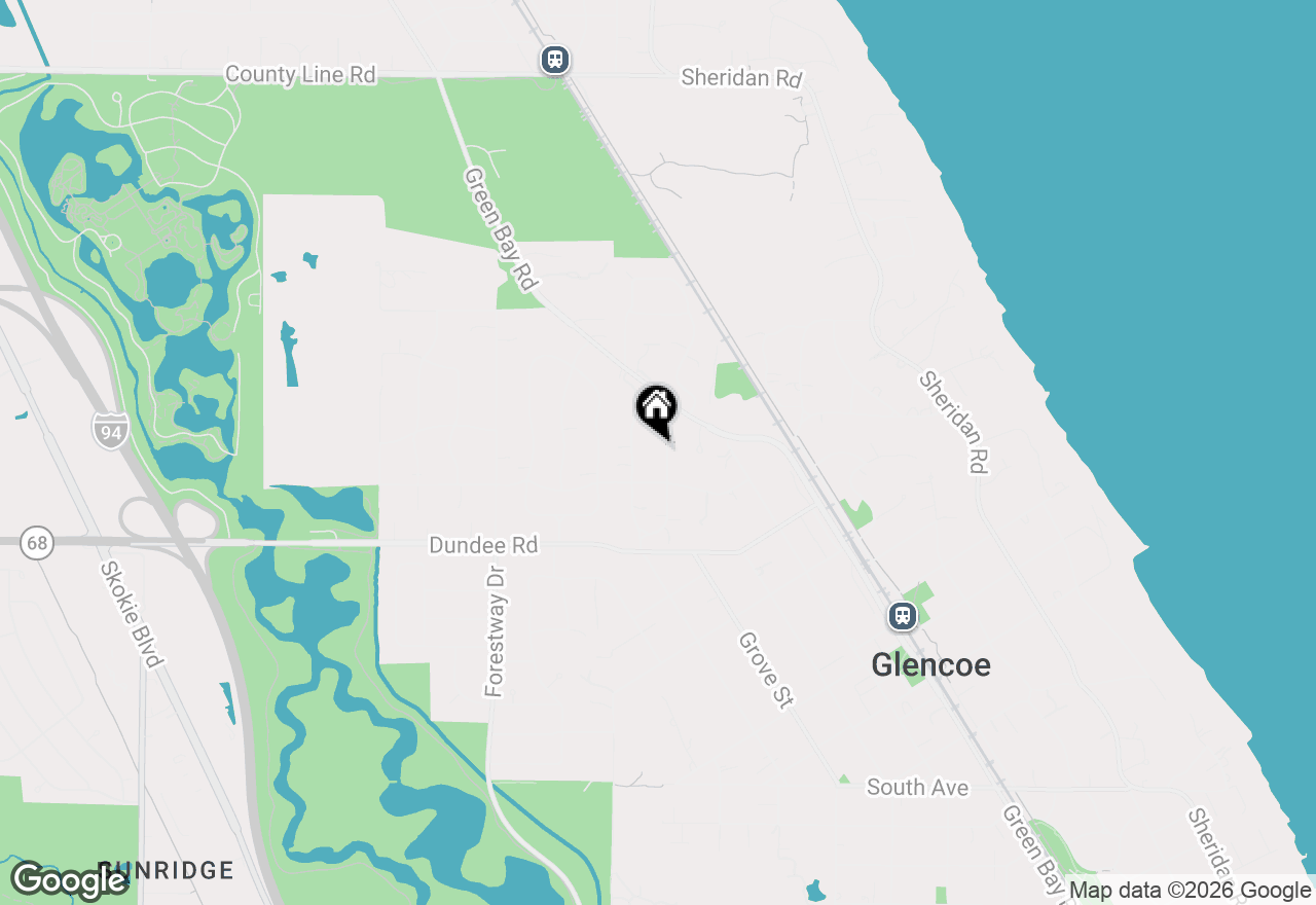 Map of 1018 Eastwood Road, Glencoe, IL 60022