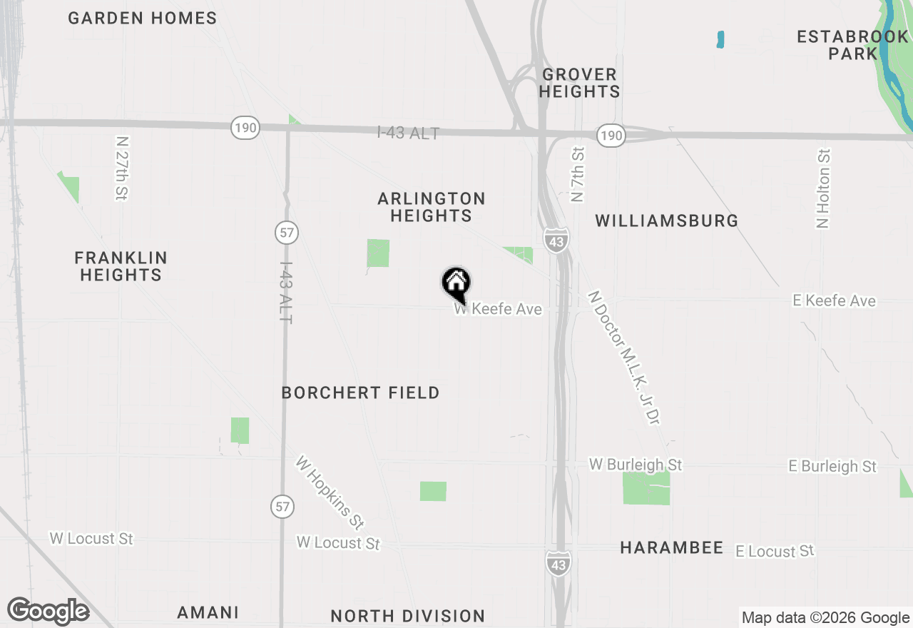 Map of 1225 W Keefe Ave, Milwaukee, WI 53206