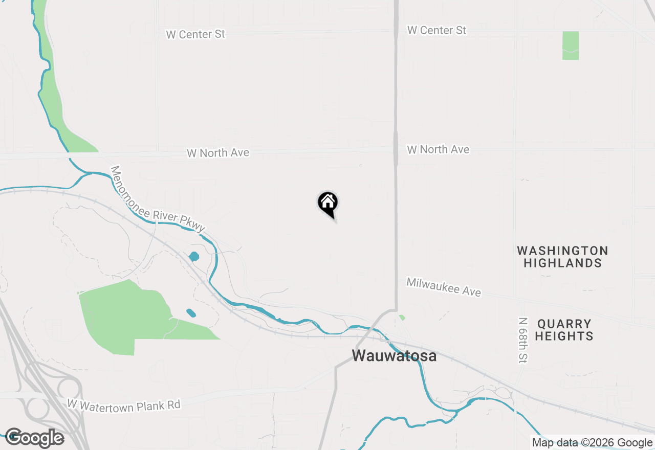 Map of 8027 W Woodland Ave, Wauwatosa, WI 53213