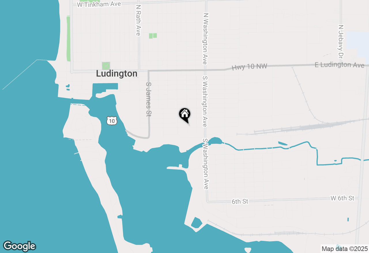 Map of 329 E Dowland Street, Ludington, MI 49431