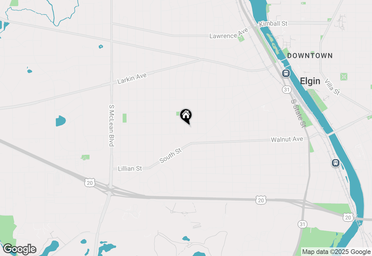 Map of 165 S Commonwealth Avenue, Elgin, IL 60123