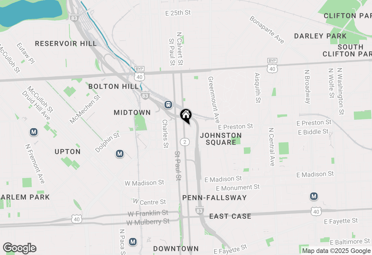 Map of 1305 N Calvert Street #1, Baltimore, MD 21202