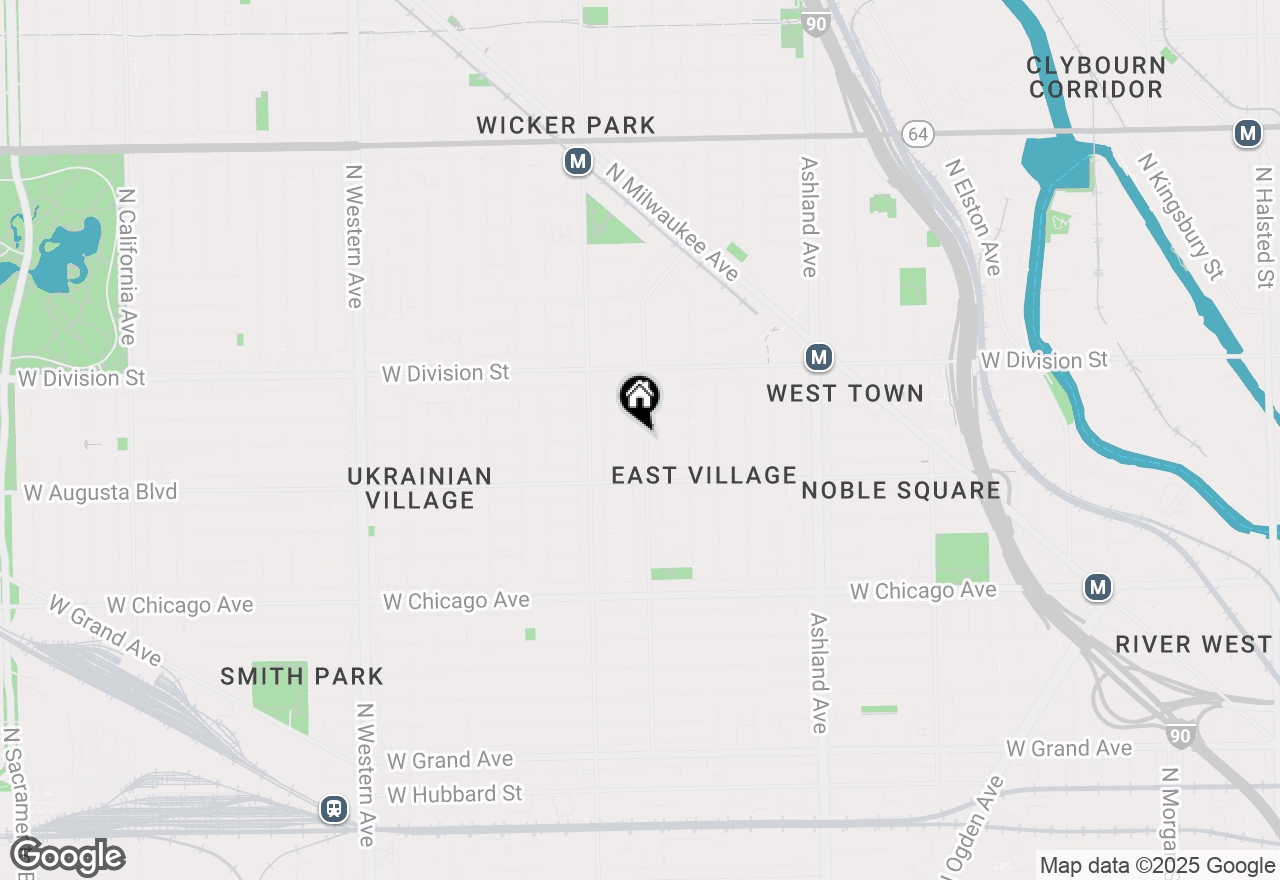 Map of 1044 N Wolcott Avenue #1, Chicago, IL 60622