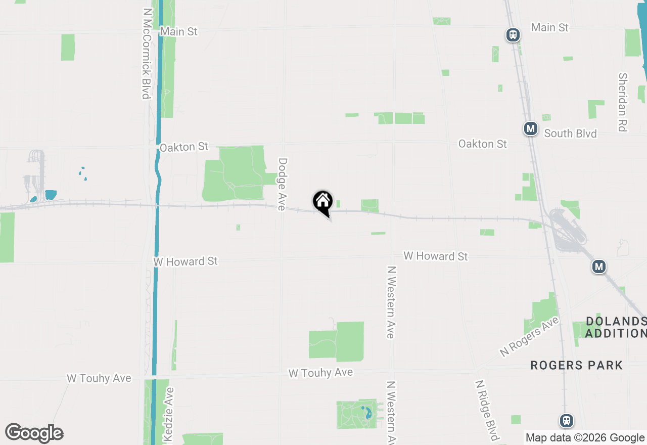 Map of 1623 Brummel Street, Evanston, IL 60202