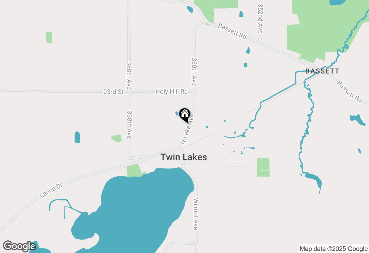 Map of 317 N Lake Ave, Twin Lakes, WI 53181