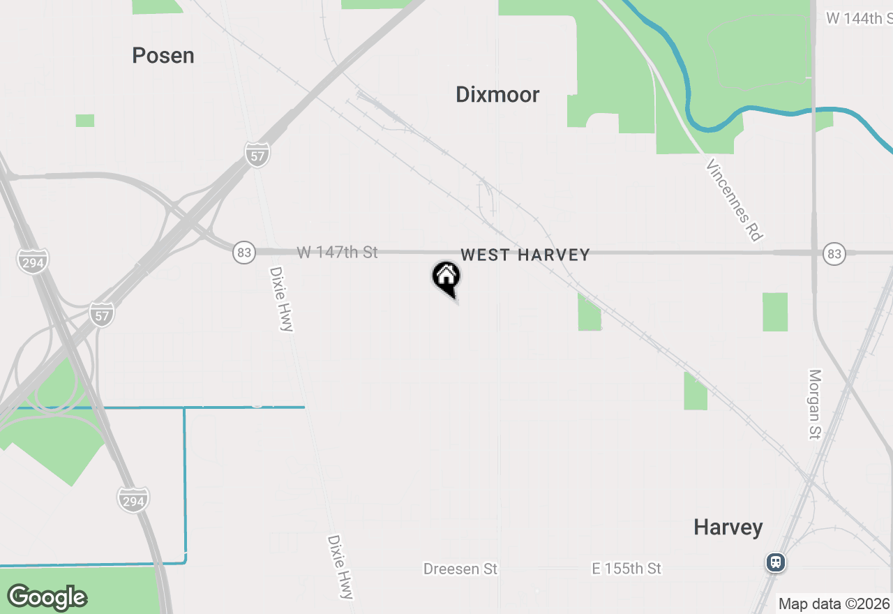 Map of 14815 Winchester Avenue, Harvey, IL 60426
