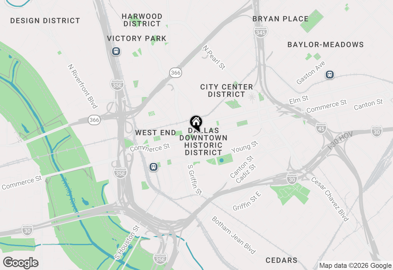 Map of 1200 Main Street #1505, Dallas, TX 75202