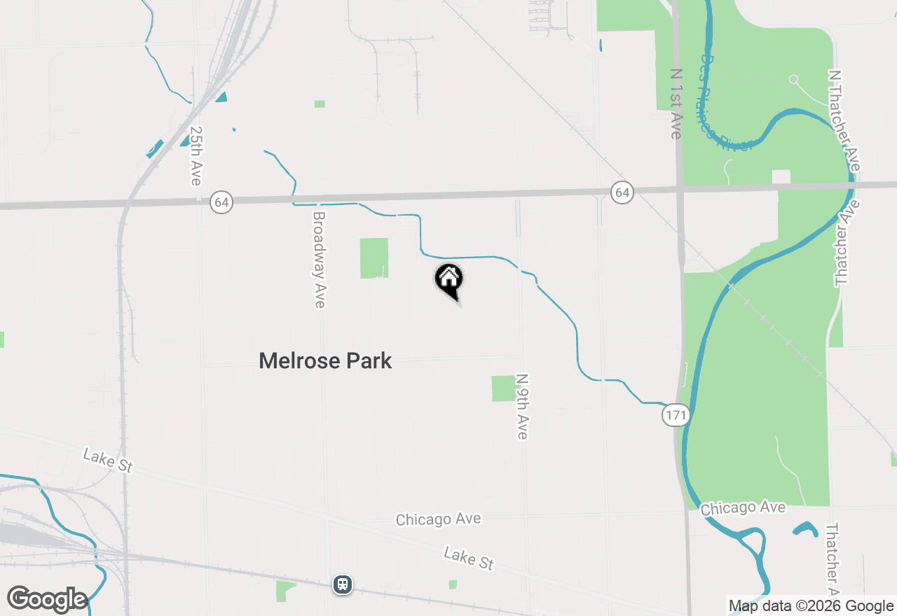 Map of 1205 Winston Drive, Melrose Park, IL 60160