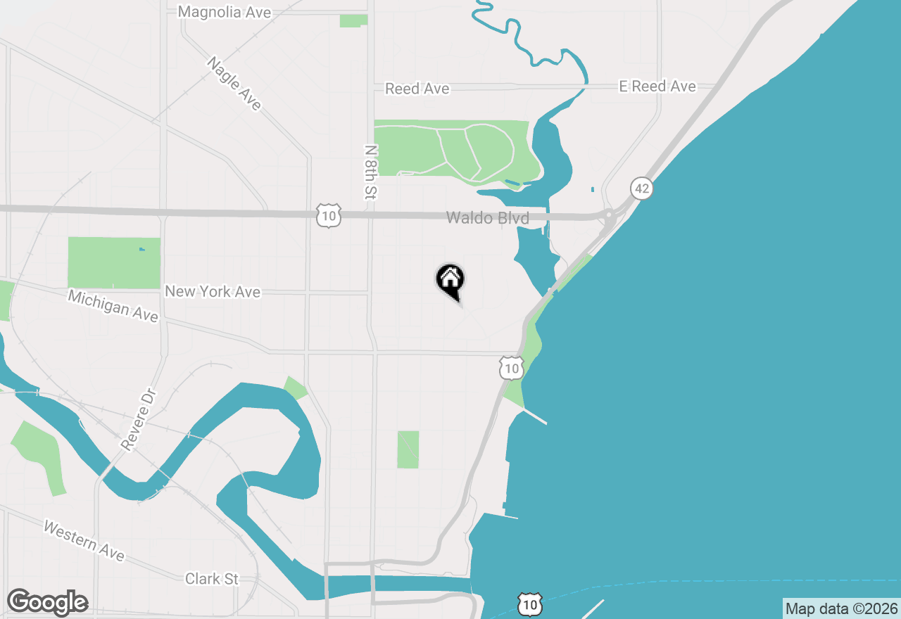 Map of 845 N 5th St, Manitowoc, WI 54220
