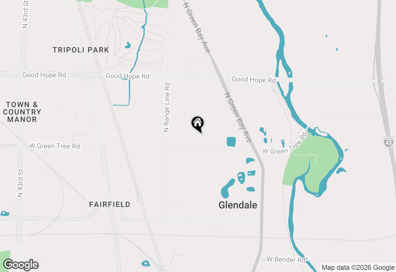 Map of 6901 N Crestwood Dr, Glendale, WI 53209