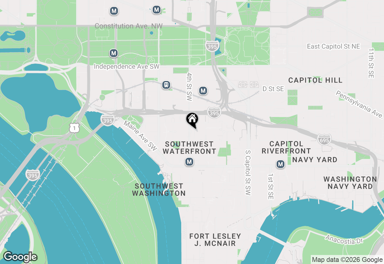 Map of 800 4th Street Sw #N501, Washington, DC 20024