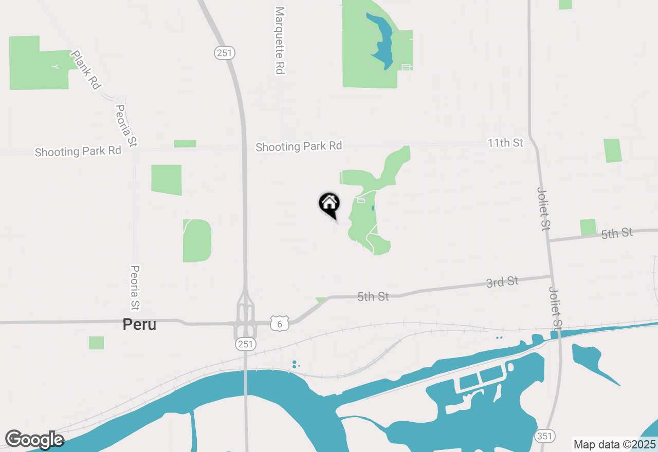 Map of 1547 1/2 Pulaski Street, Peru, IL 61354