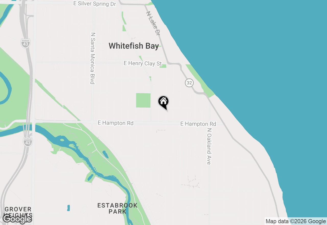 Map of 4855 N Ardmore Ave, Whitefish Bay, WI 53217