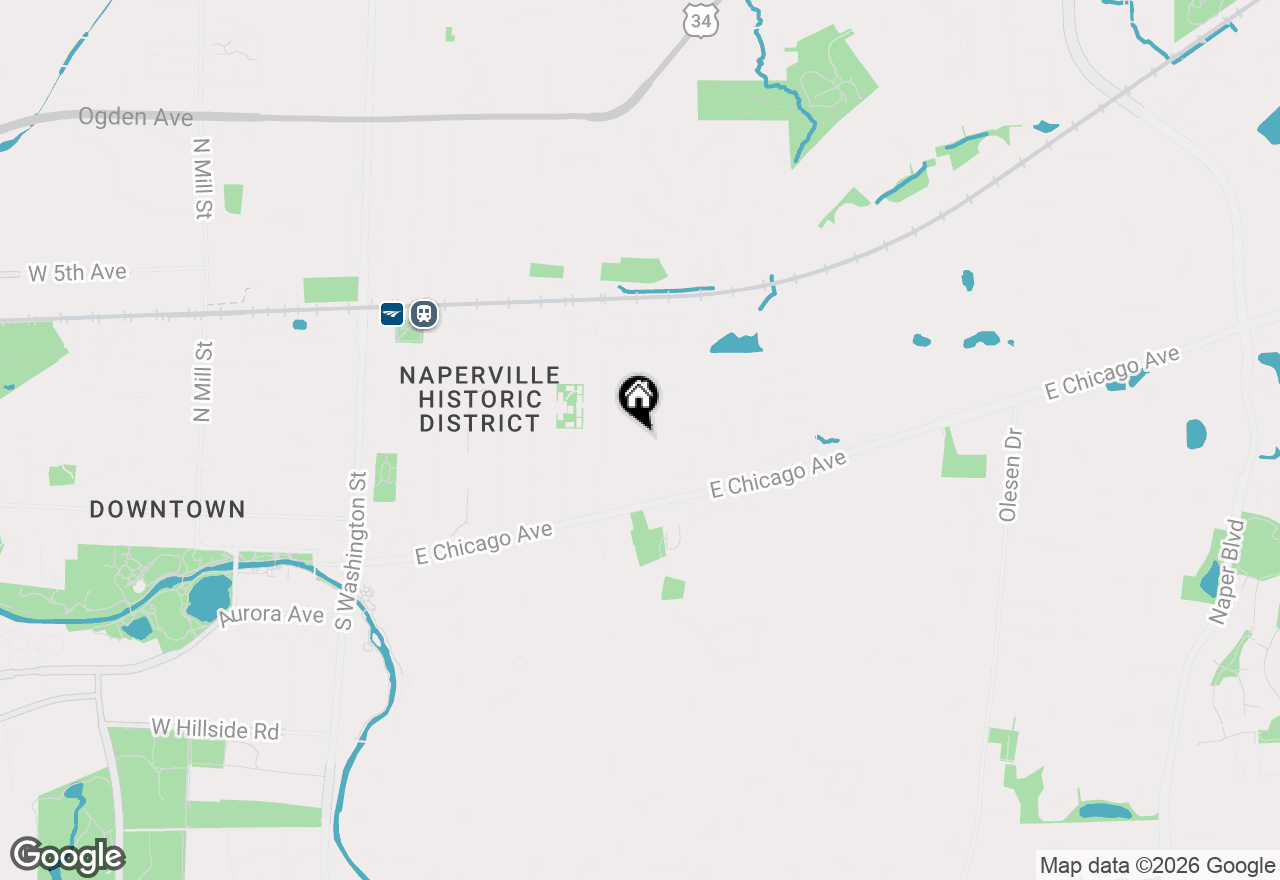 Map of 820 E Franklin Avenue, Naperville, IL 60540