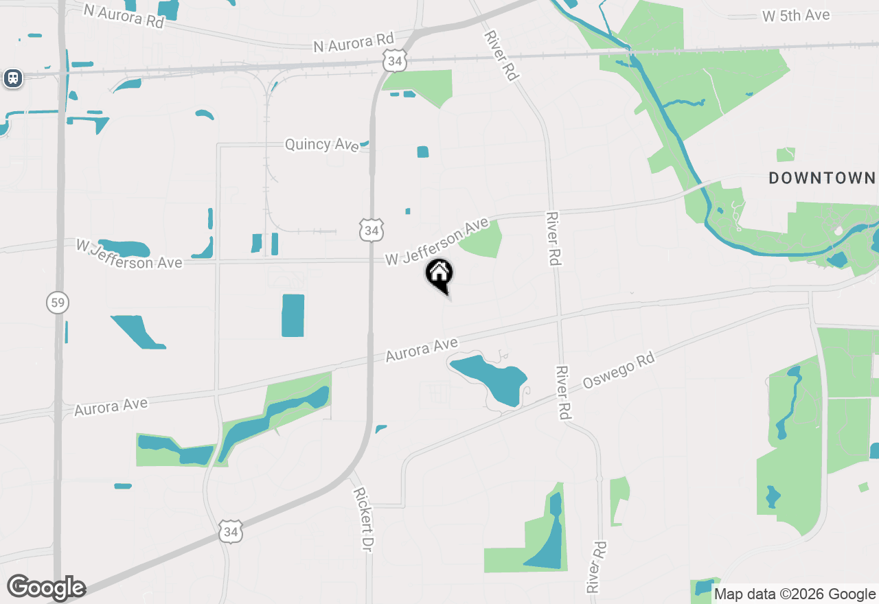 Map of 401 S Whispering Hills Drive, Naperville, IL 60540
