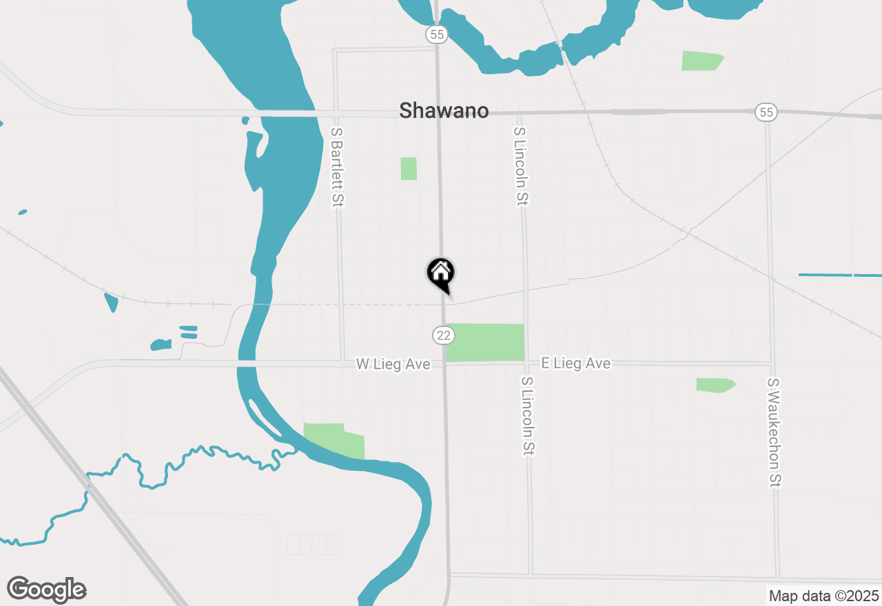Map of 619 S Main St, Shawano, WI 54166