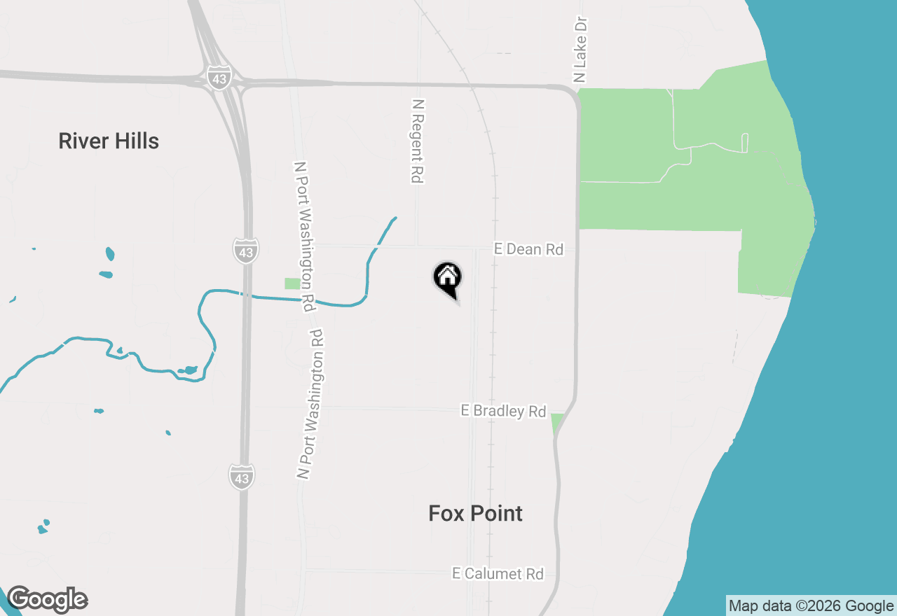 Map of 8224 N Whitney Rd, Fox Point, WI 53217