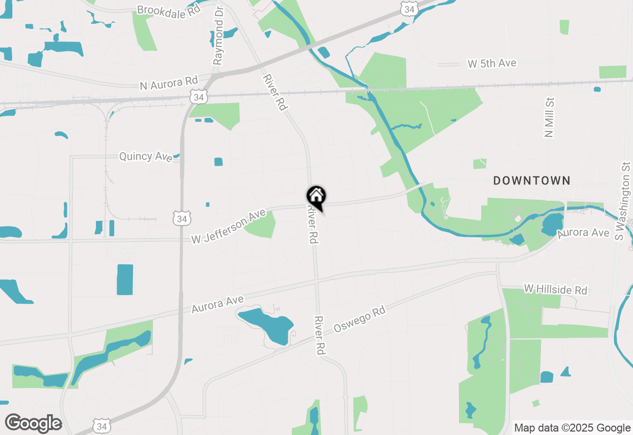 Map of 212 S River Road, Naperville, IL 60540