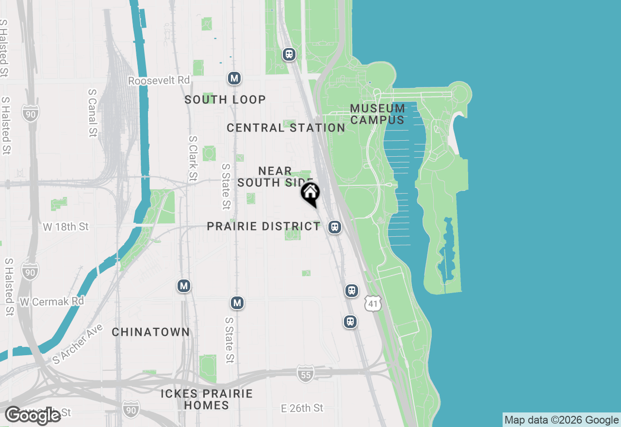 Map of 1717 S Prairie Avenue #2304, Chicago, IL 60616