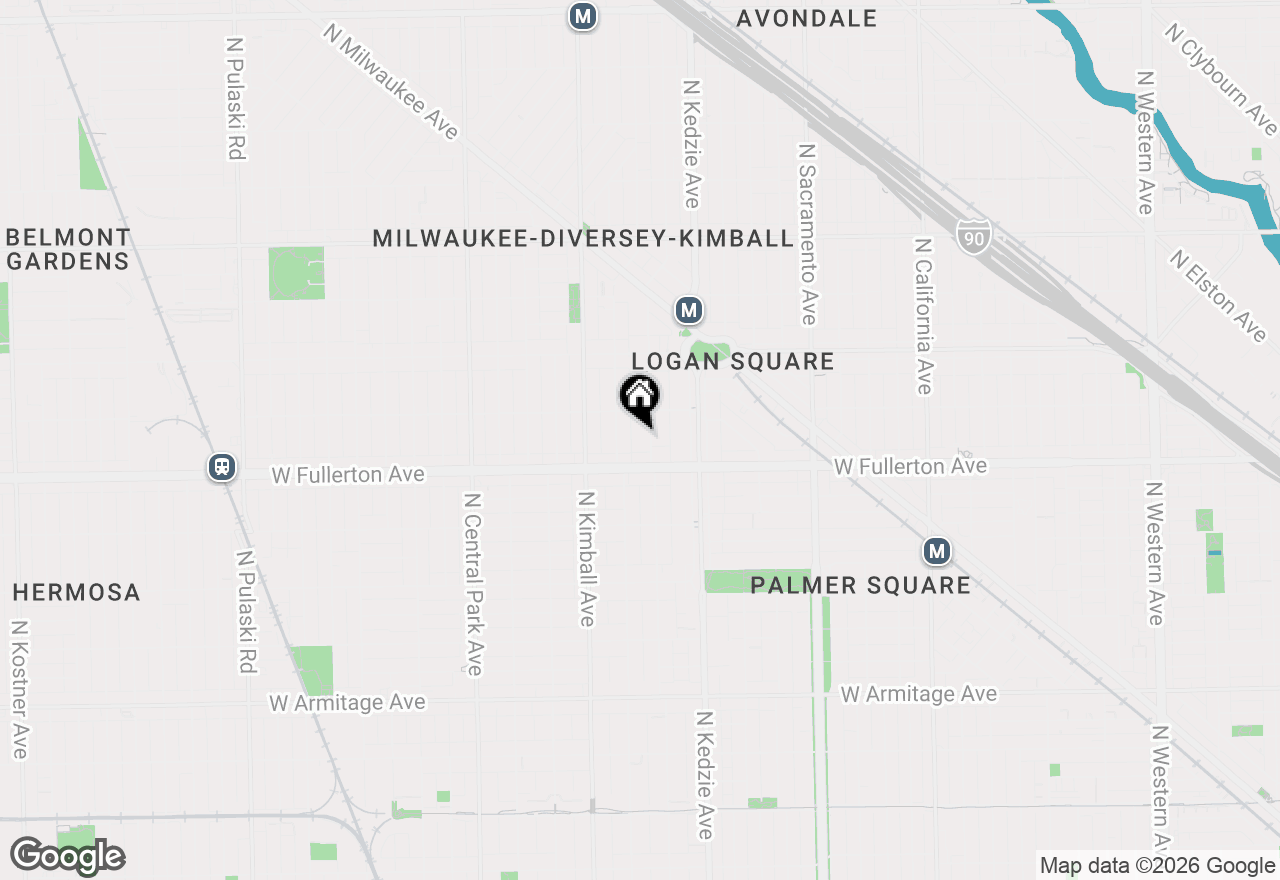 Map of 2426 N Sawyer Avenue #1W, Chicago, IL 60647