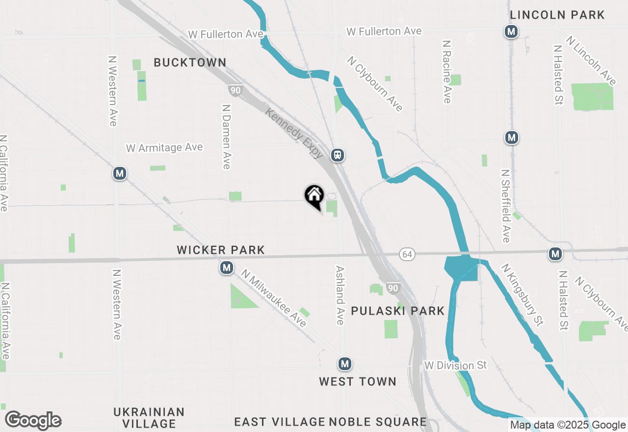 Map of 1735 N Paulina Street #422, Chicago, IL 60622
