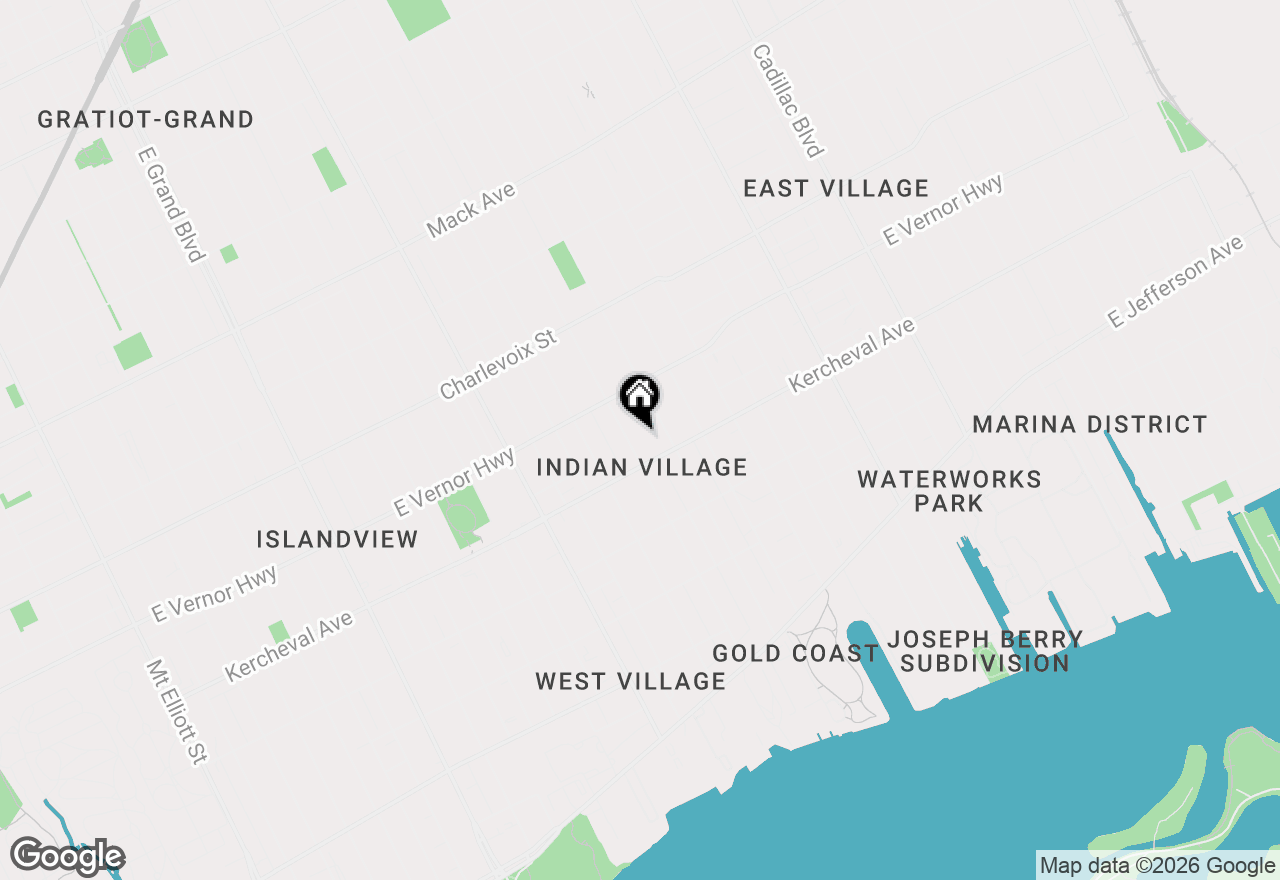 Map of 2150 Iroquois Street, Detroit, MI 48201