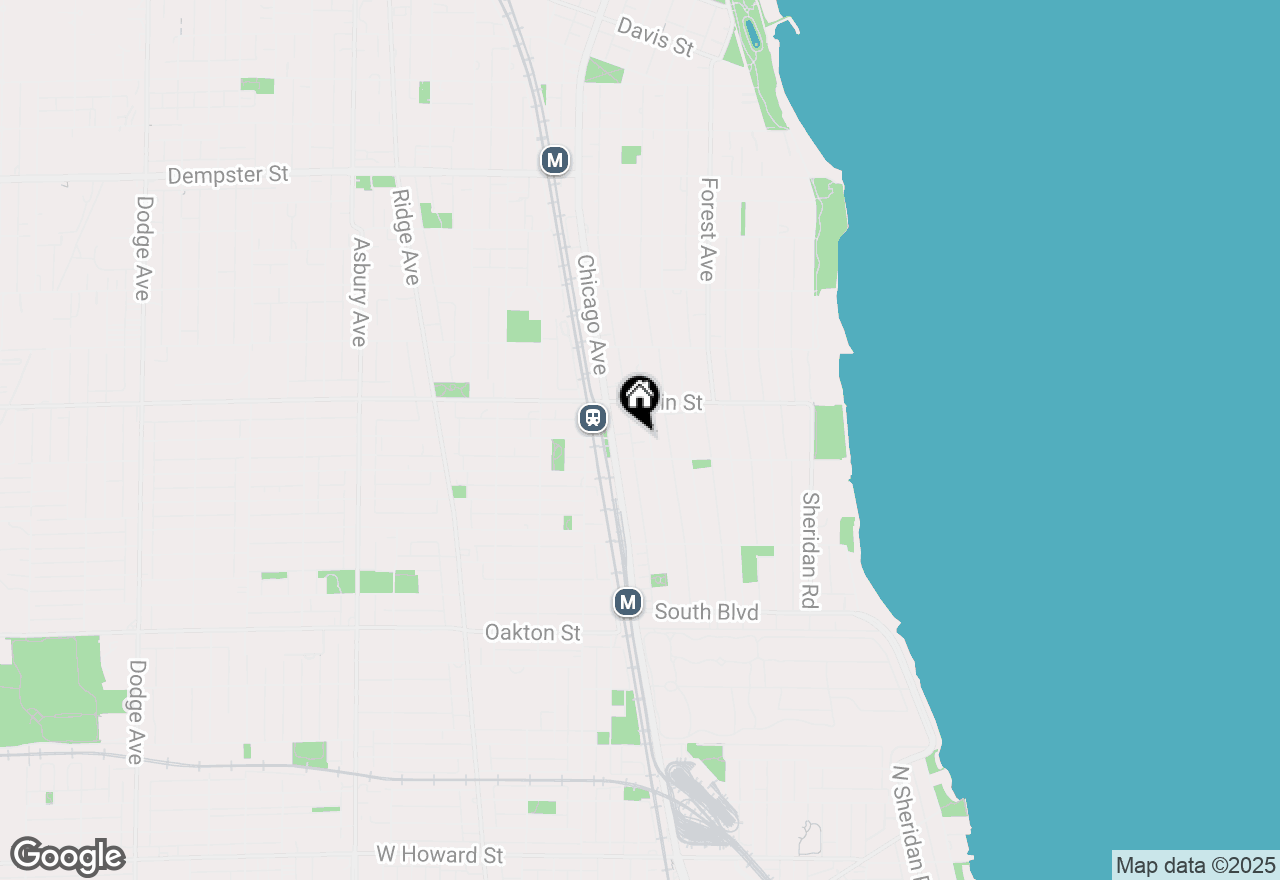 Map of 816 Hinman Avenue #4, Evanston, IL 60202