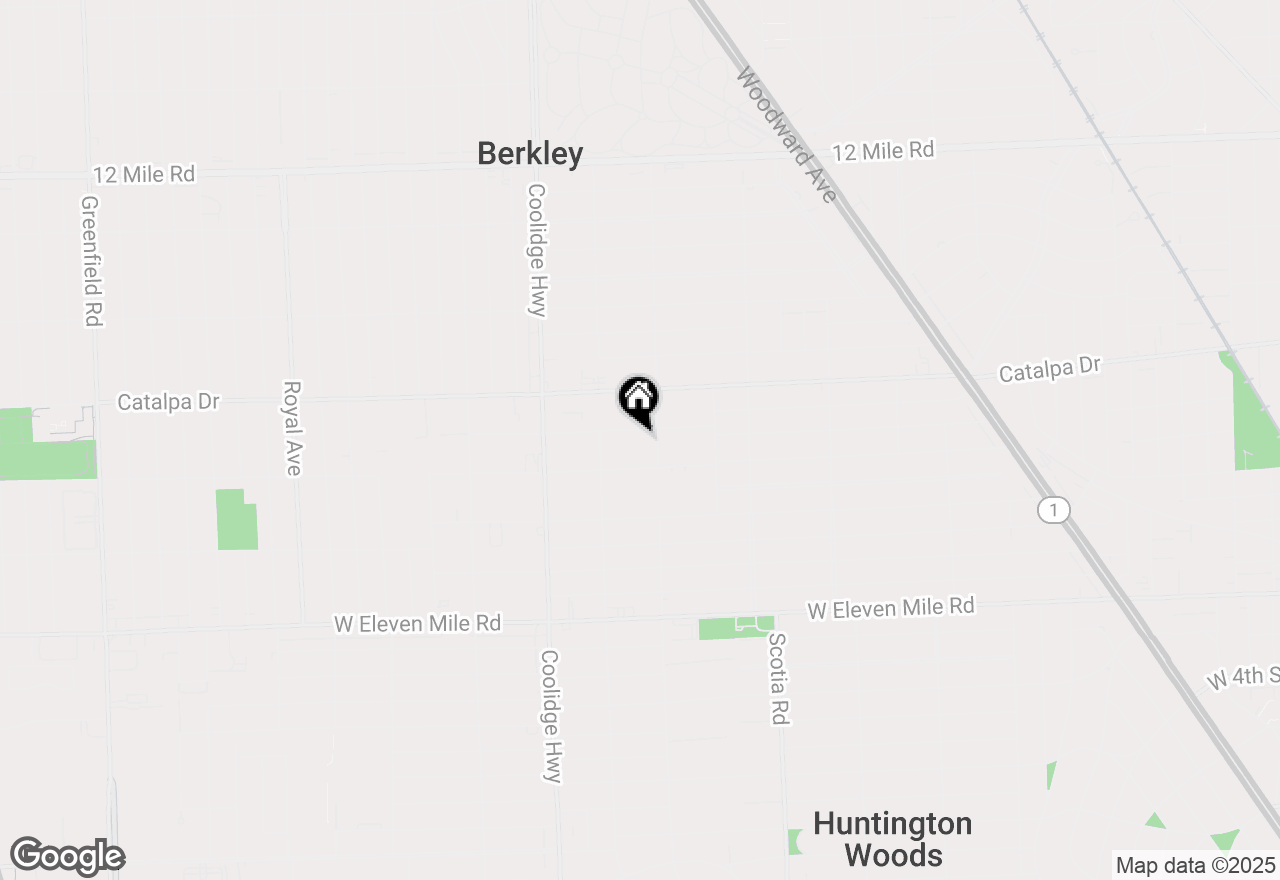 Map of 2165 Sunnyknoll Avenue, Berkley, MI 48072