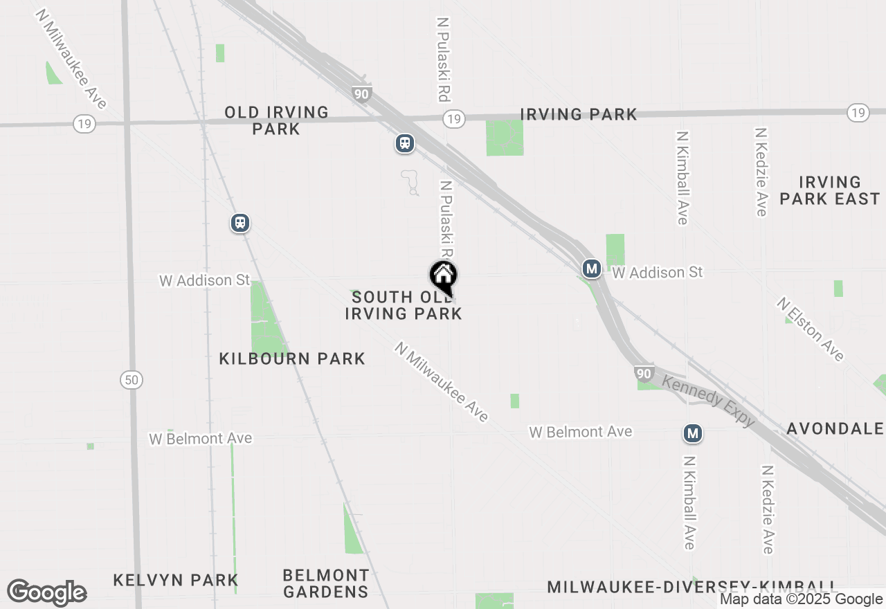 Map of 3514 N Pulaski Road, Chicago, IL 60641