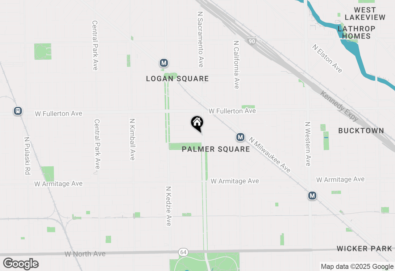 Map of 3019 W Lyndale Street #1, Chicago, IL 60647