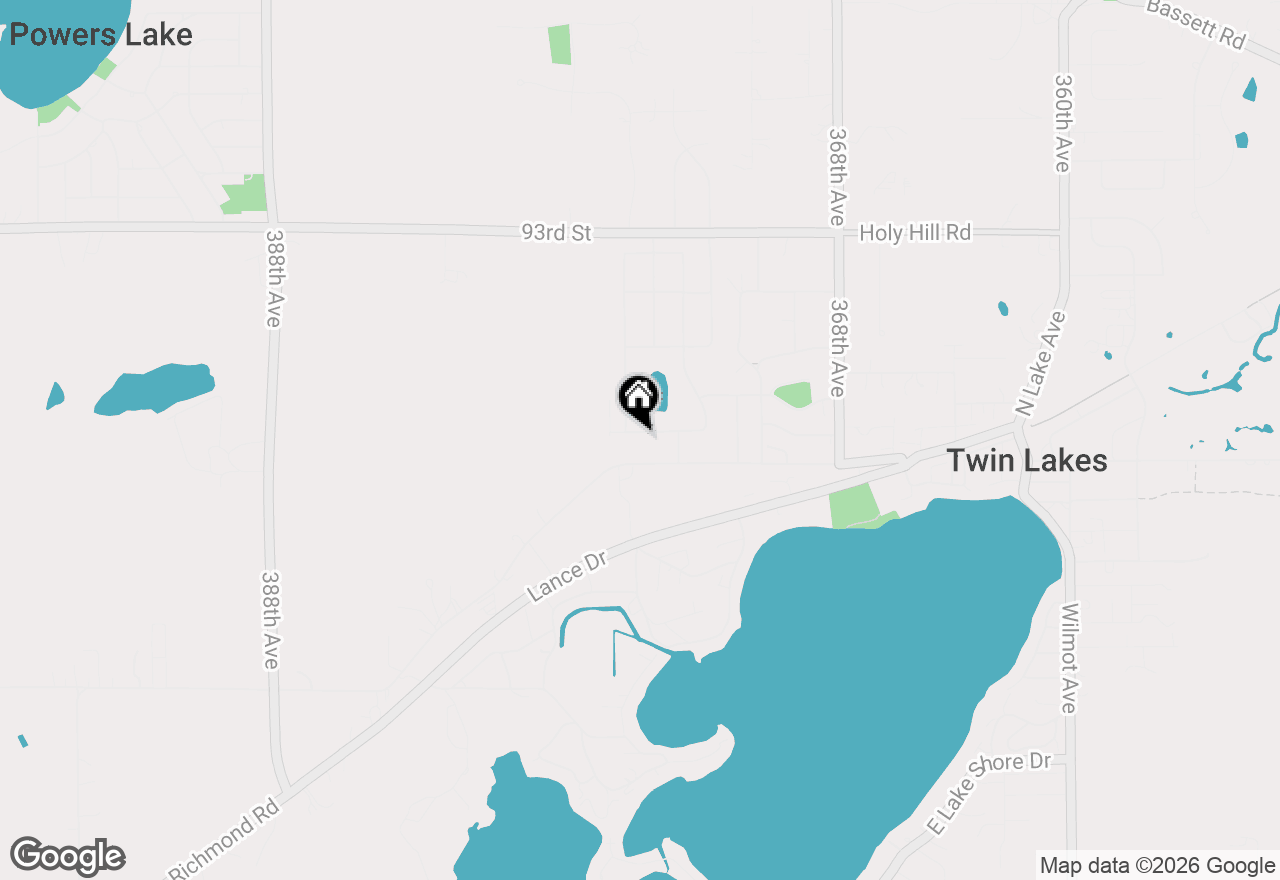 Map of 343 Homestead Dr, Twin Lakes, WI 53181