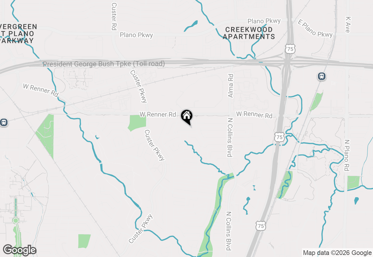 Map of 411 High Brook Drive, Richardson, TX 75080