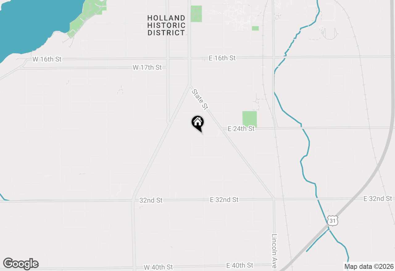 Map of 15 W 25th Street, Holland, MI 49423