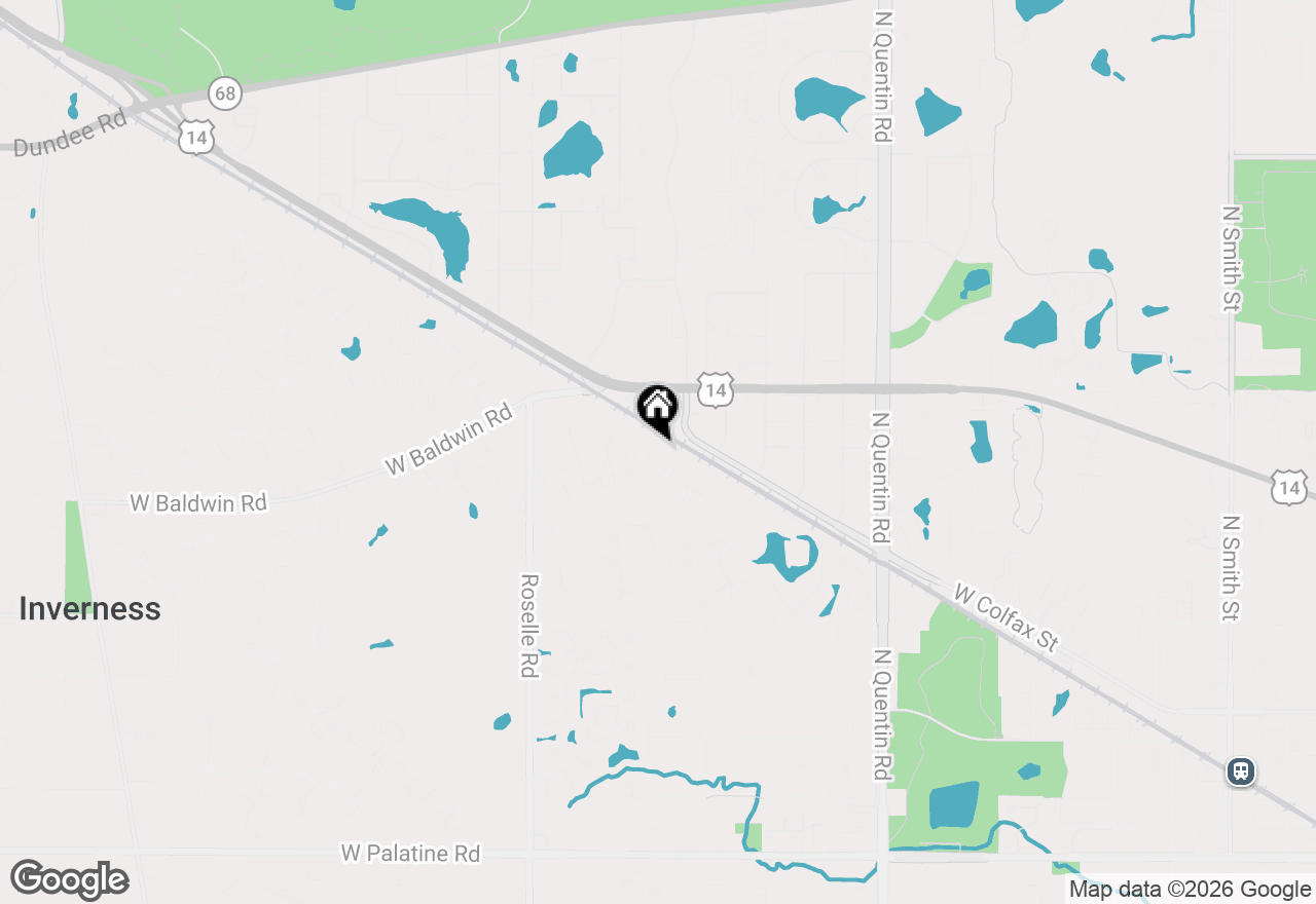 Map of 1206 Aberdeen Road, Inverness, IL 60067