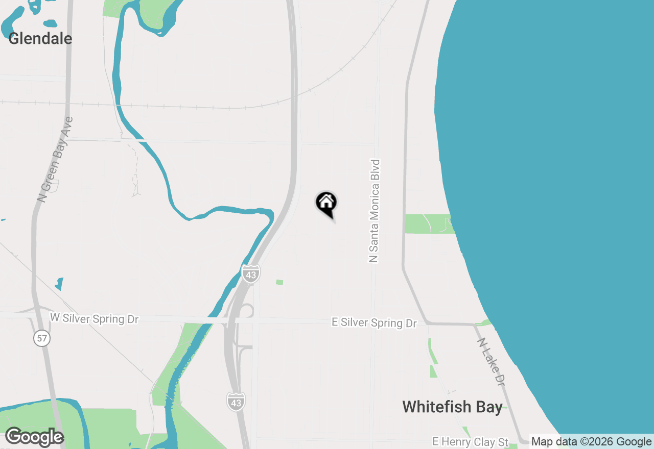 Map of 5917 N Bay Ridge Ave, Whitefish Bay, WI 53217