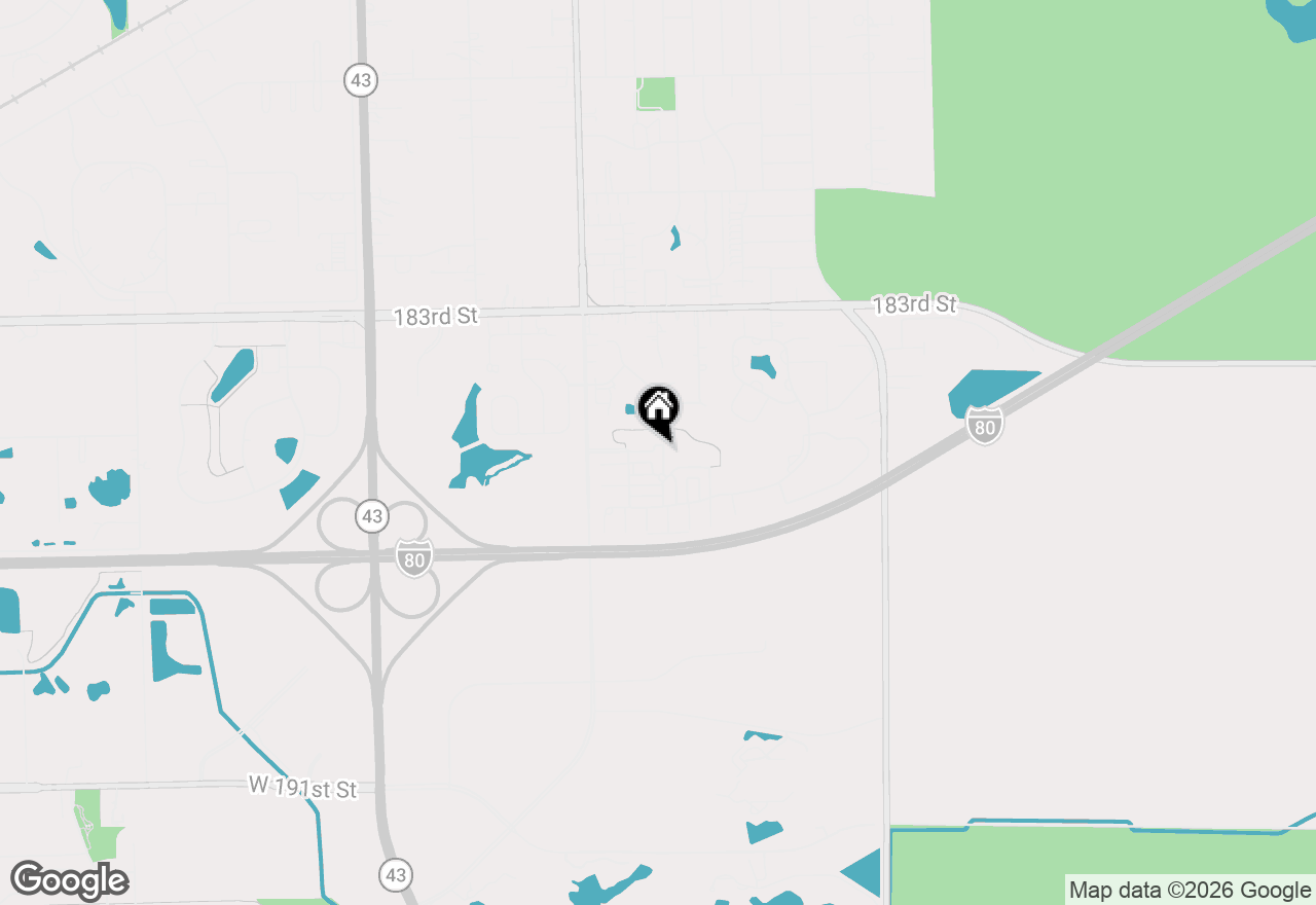 Map of 18530 Dearborn Court, Tinley Park, IL 60477