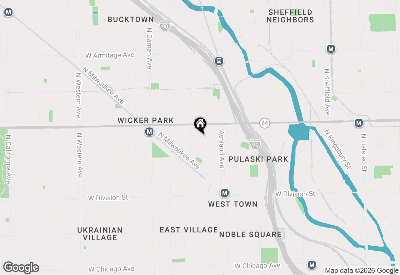Map of 1714 W Le Moyne Street #3W, Chicago, IL 60622