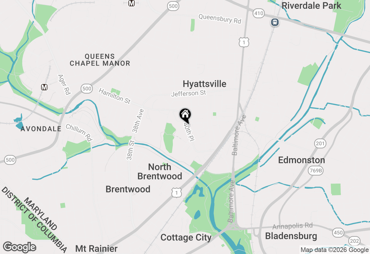 Map of 5008 40th Place, Hyattsville, MD 20781